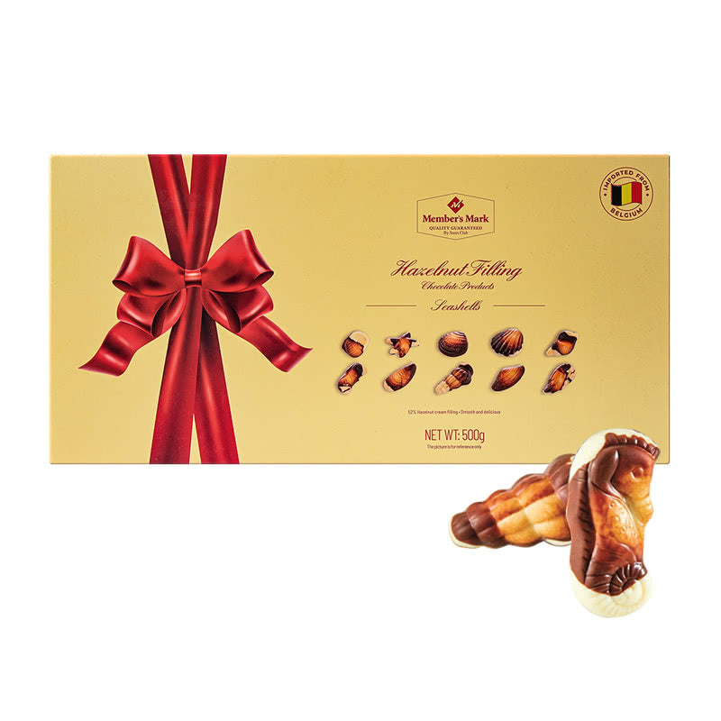 Member's Mark 貝殼形榛果仁夾心巧克力製品 500g